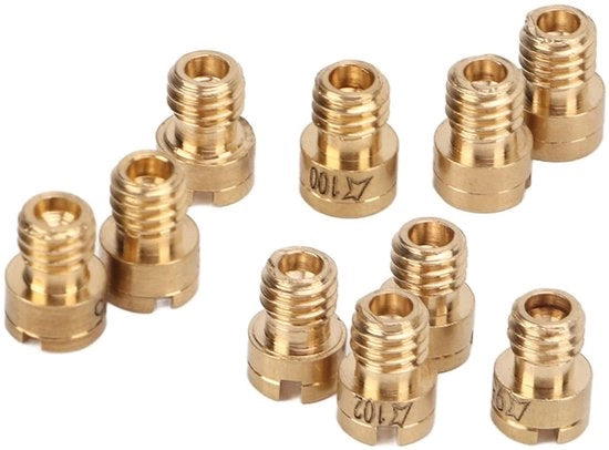 Carburatore Ghiere 10 pezzi - Carburatore Principale Nozzle - Ghiere Metalliche - GY6 139QMB - Scooter/Bicicletta da Motocross - Alta Qualità