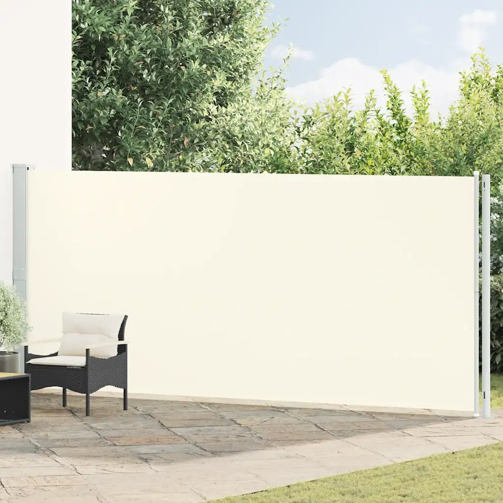 Tenda da Sole | Tenda parasole Laterale Retrattile per Patio 180x600 cm Crema