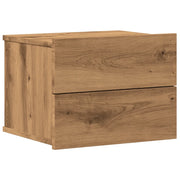 Comodino | Armadio da Notte | Mobiletto da notte a Muro Rovere Artigianale 40x32x30 cm