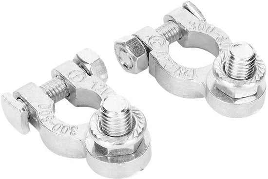 Terminali in Alluminio Accuterminal 10mm - Universali Positivi e Negativi - affidabili e Resistenti - Ideali per Auto e Motociclo - Facili da Installare