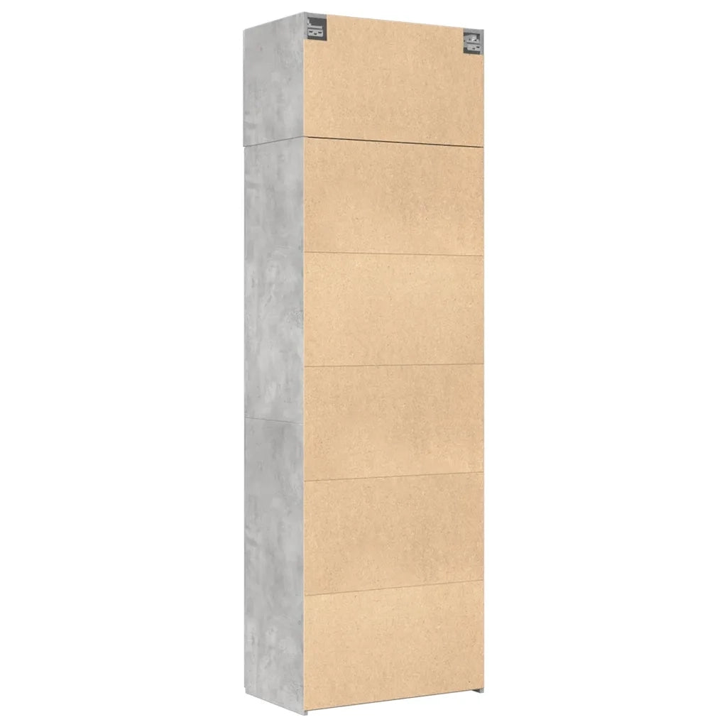 Armadietto Grigio Cemento 70x42,5x225 cm in Legno Multistrato CFW8973418