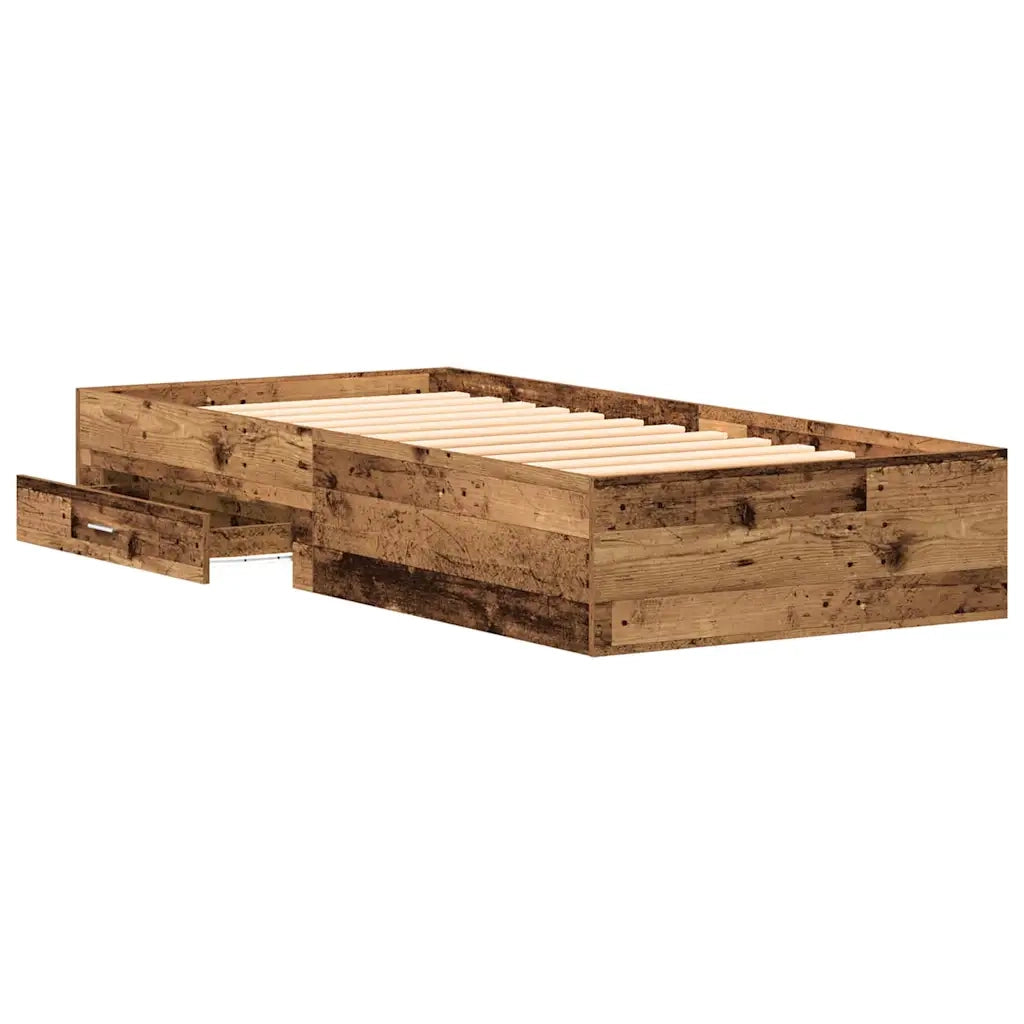 Struttura del letto Legno vecchio 90 x 190 cm Legno multistrato 3333990