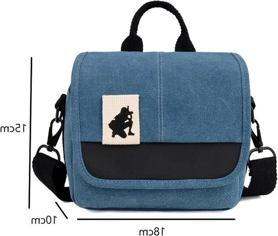 Tas per Fotocamera Impermeabile per Riflessi e Compatti in Blu - Accessori per Fotocamera - Attrezzatura Fotografica Unisex.