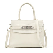 Borsa da donna in vera pelle, borsa vintage bianca