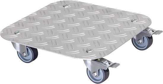 Tavolo per Piante 29 x 29 x 7,5 cm I Tavolo per Fiori per Uso Indoor e Outdoor I Tavolo per Contenitori in Alluminio Argento I 2 Freni I Capacità di Carico 150 kg I Prodotto in Germania - 20700301