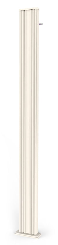 Doccia Solare da Esterno Giardino 30L Miscelatore e Lavapiedi Arkema Spring S Bianco Crema