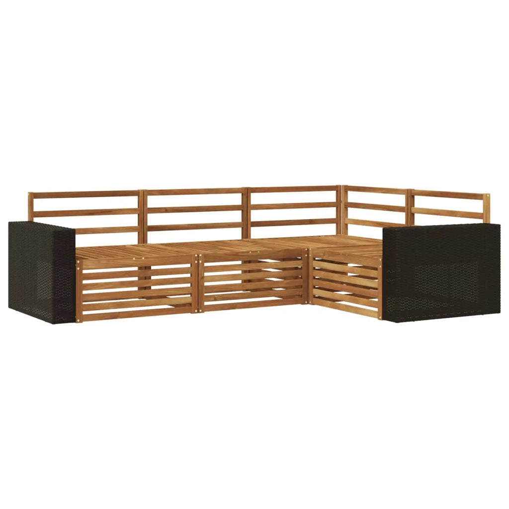 Set di divani da esterno 4 pcs Naturale 255,5 x 176,5 x 73 cm 3383302