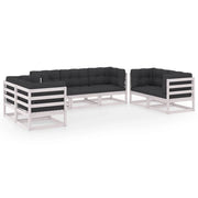 Set di mobili da giardino mobili da esterno 7 pezzi con cuscini legno di pino massiccio 02_0017125