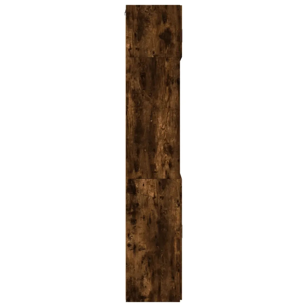 vidaXL Armadietto Rovere Fumo 80x42,5x225 cm in Truciolato