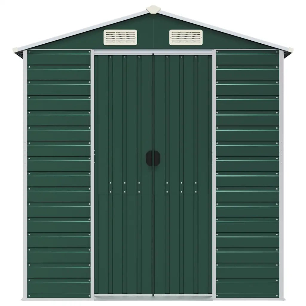 Capanno da Giardino Verde 191x640x198 cm in Acciaio Zincato 3188237