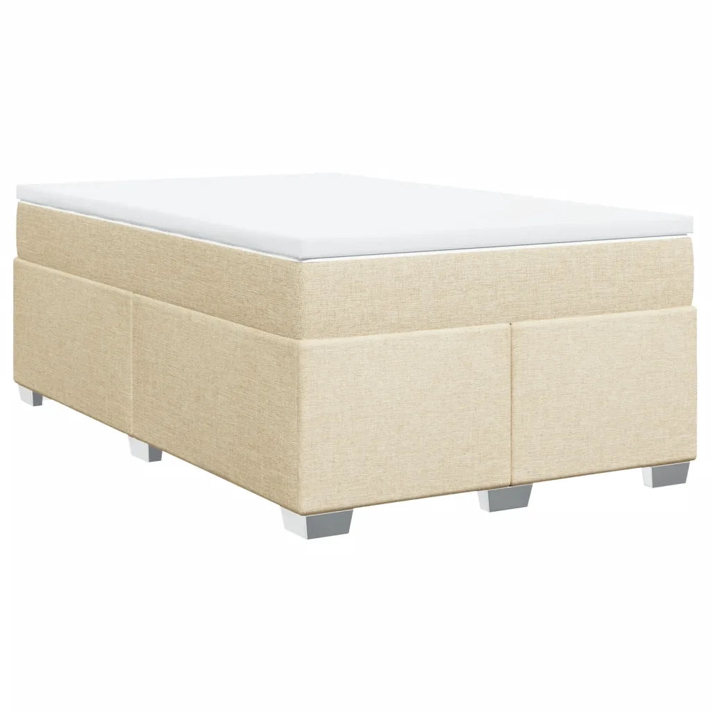 Giroletto a Molle con Materasso Crema 120x200 cm in Tessuto