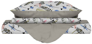 Copripiumino Matrimoniale Double Face con Federe Stampato Provenza