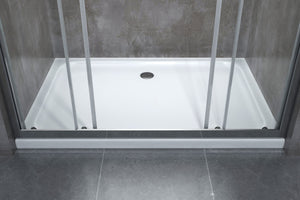 Porta doccia vetro 6 mm con apertura centrale a 4 ante per installazione in nicchia Altezza 190 cm 173-178 REGOLABILE