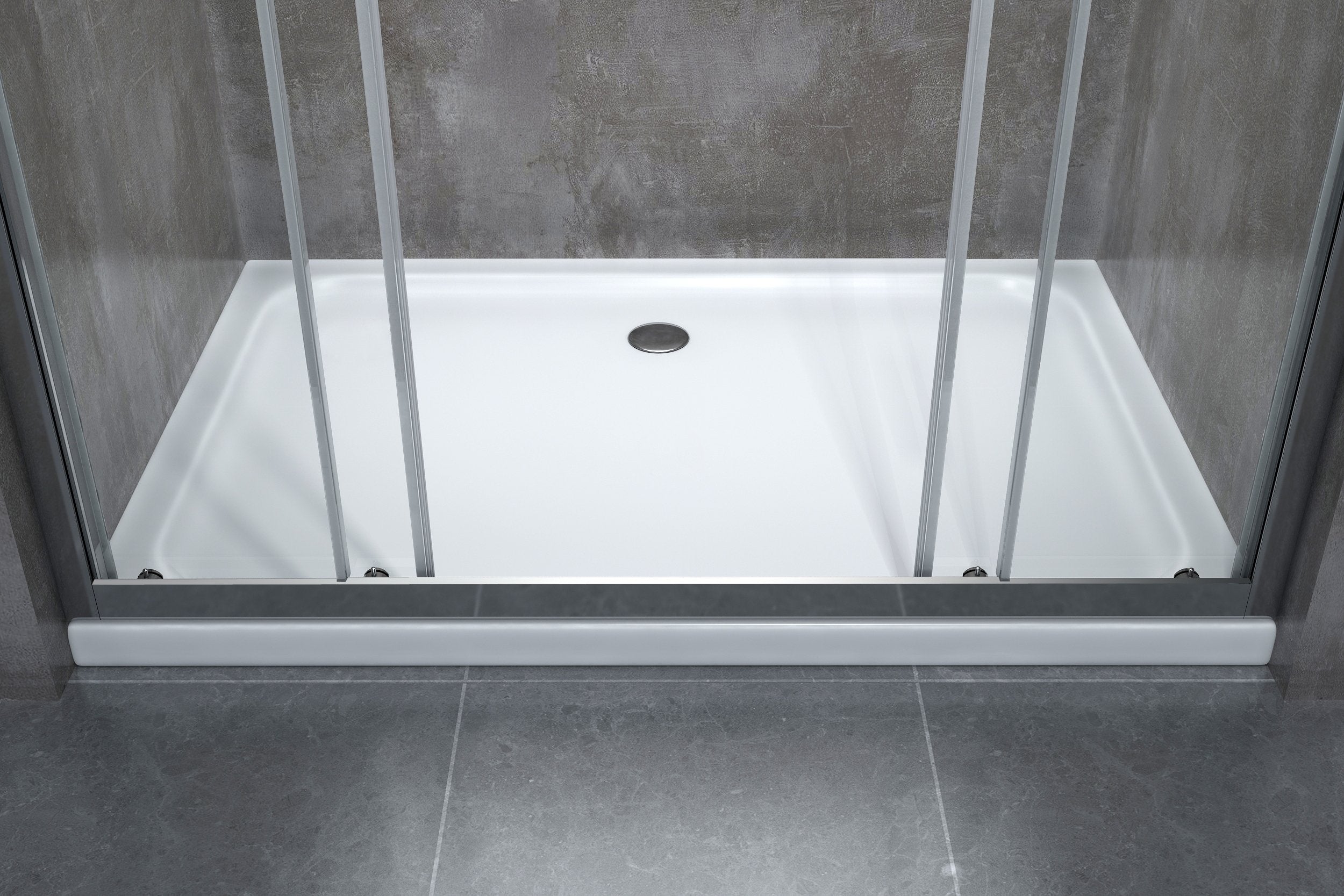 Porta doccia vetro 6 mm con apertura centrale a 4 ante per installazione in nicchia Altezza 190 cm 183-188 REGOLABILE