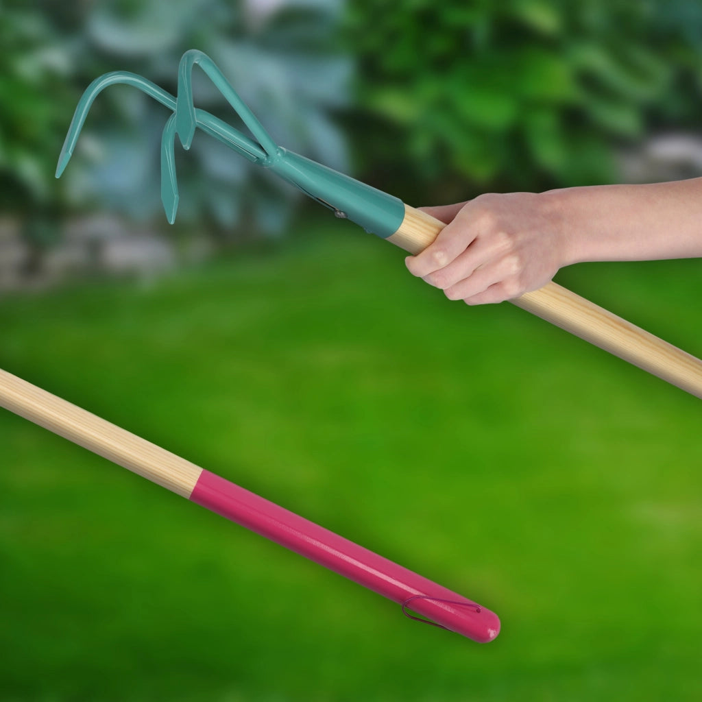 KADAX Coltivatore manuale per terreno, allentatore per giardino, 140 cm di terra, artigli robusti
