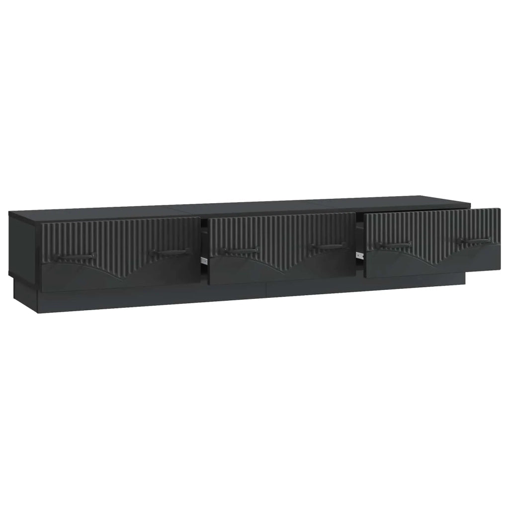 Mobile TV Nero 147 x 34,5 x 27 cm Legno ingegnerizzato