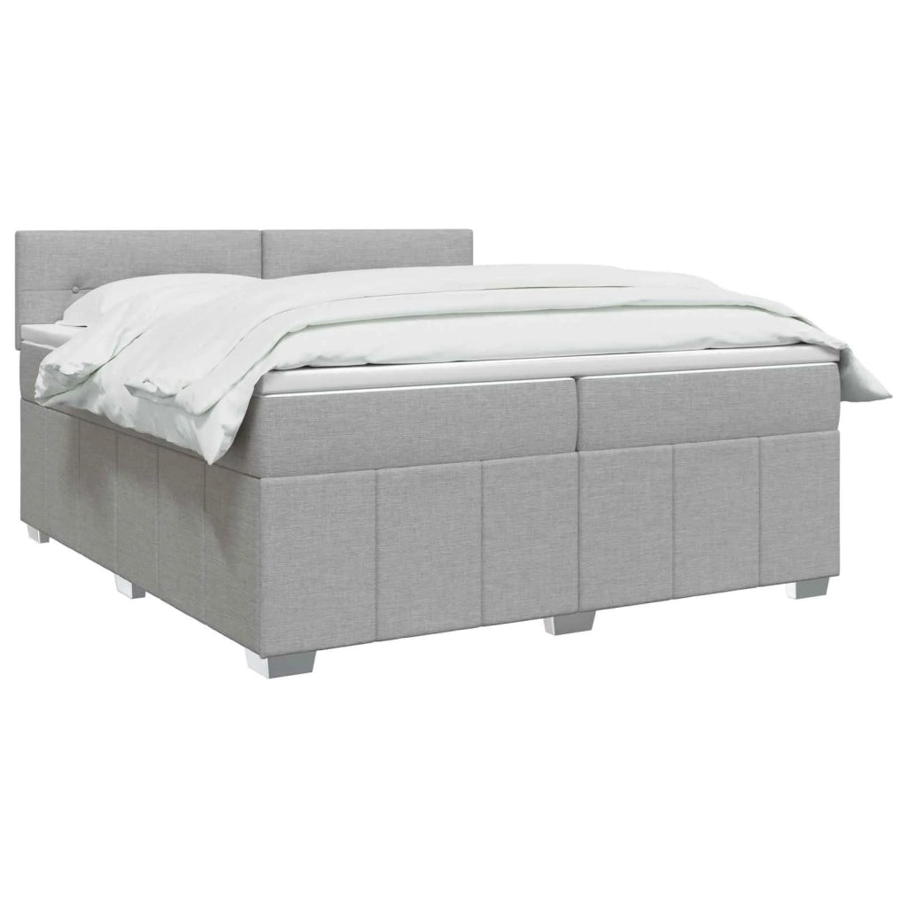 Letto box spring con materasso Grigio Chiaro 200 x 200 cm 3452754