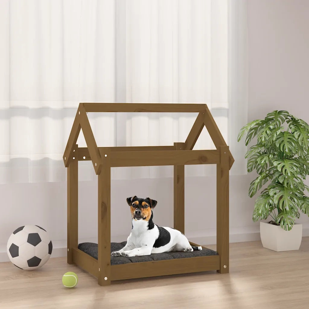 Cuccia per Cani Ambra 61x50x70 cm in Legno Massello di Pino CFW3804899