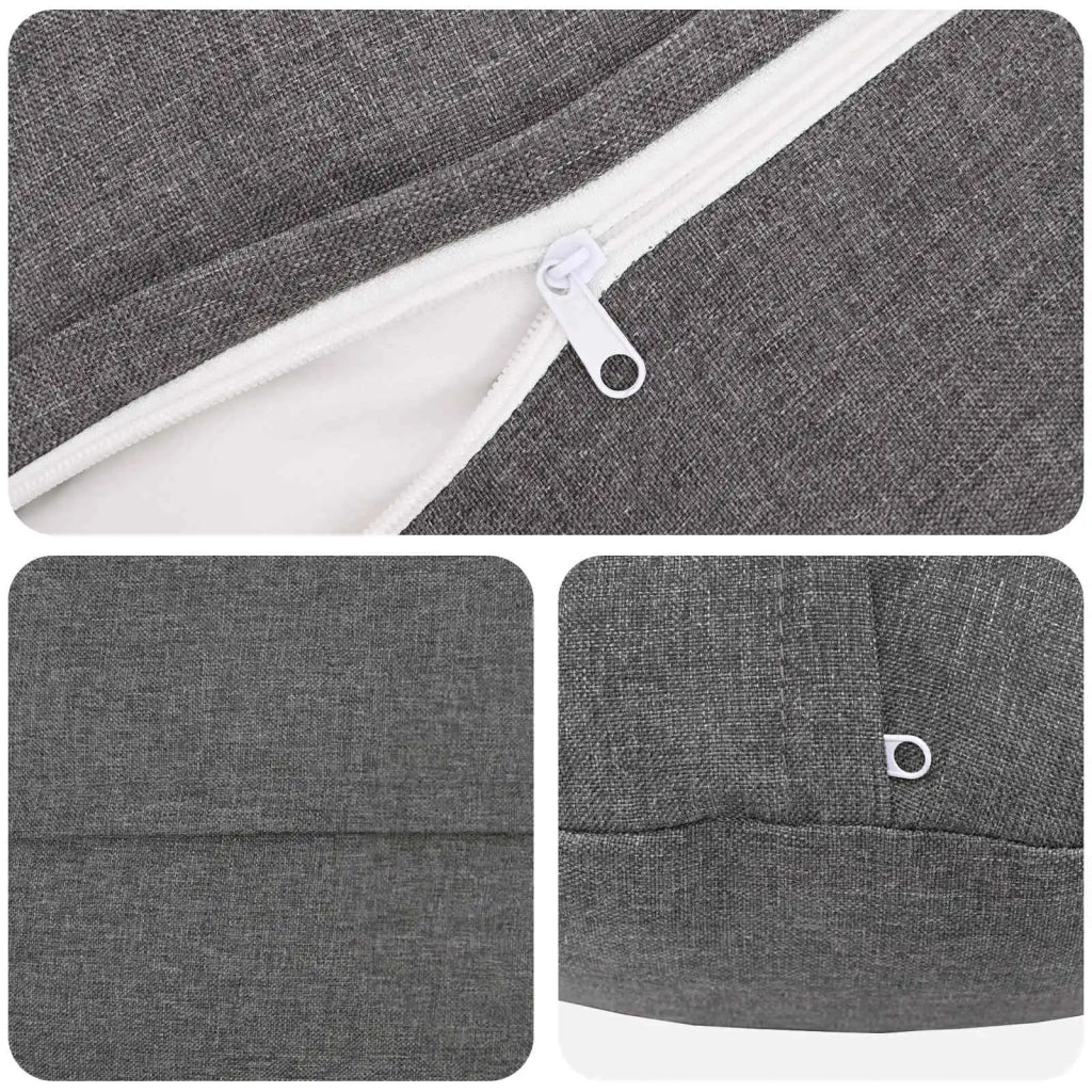 Federa 6 pz HEERLEN Grigio Chiaro Ø 60 cm Tessuto 922826