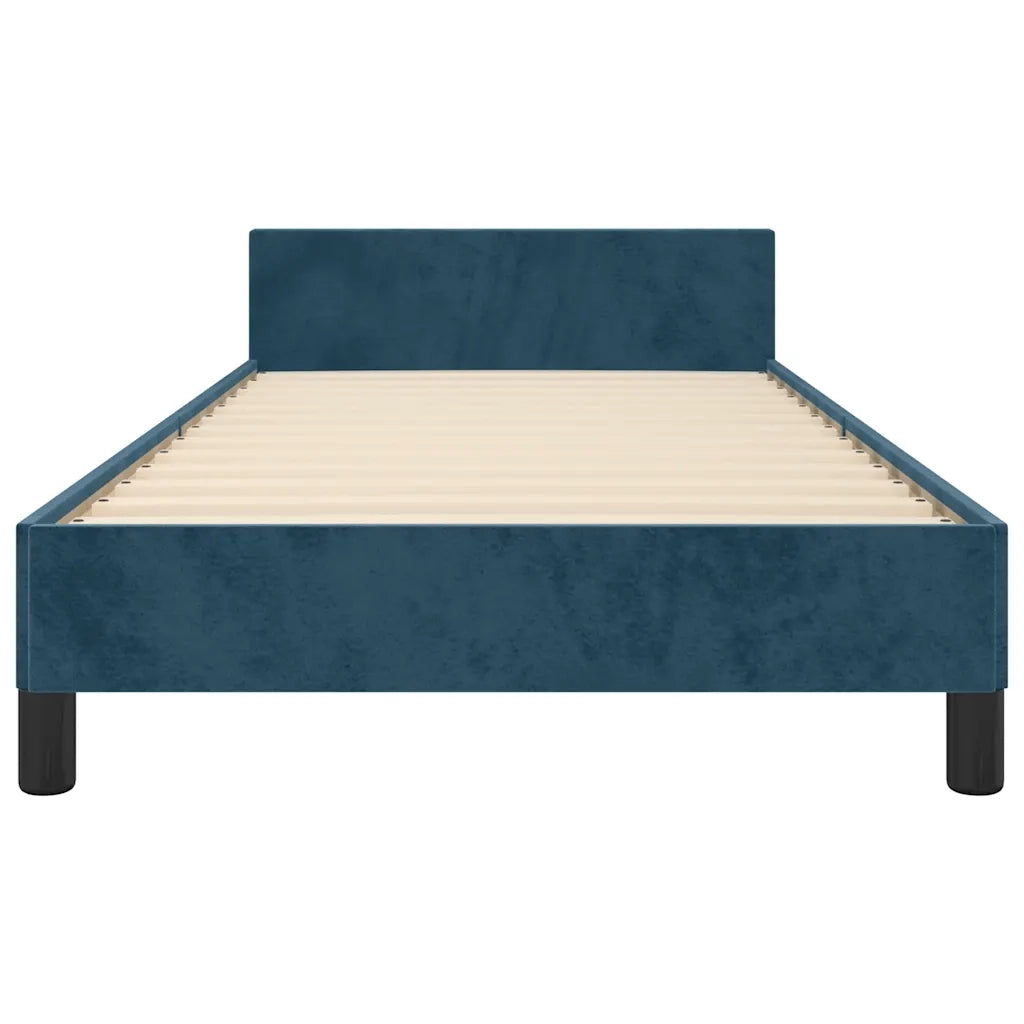 Giroletto senza Materasso-Struttura Letto Blu Scuro 80x200 cm in Velluto 658400
