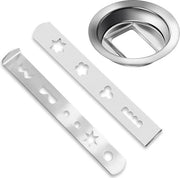 Due pezzi di accessorio per spremi biscotti - Acciaio inossidabile - Per biscottiere e molini di carne - Accessorio per spremi biscotti - Con anello di connessione.