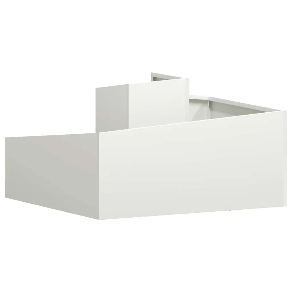 Fioriere | Cassetta per fiori | Vaso da giardino Bianco 80 x 80 x 50 cm