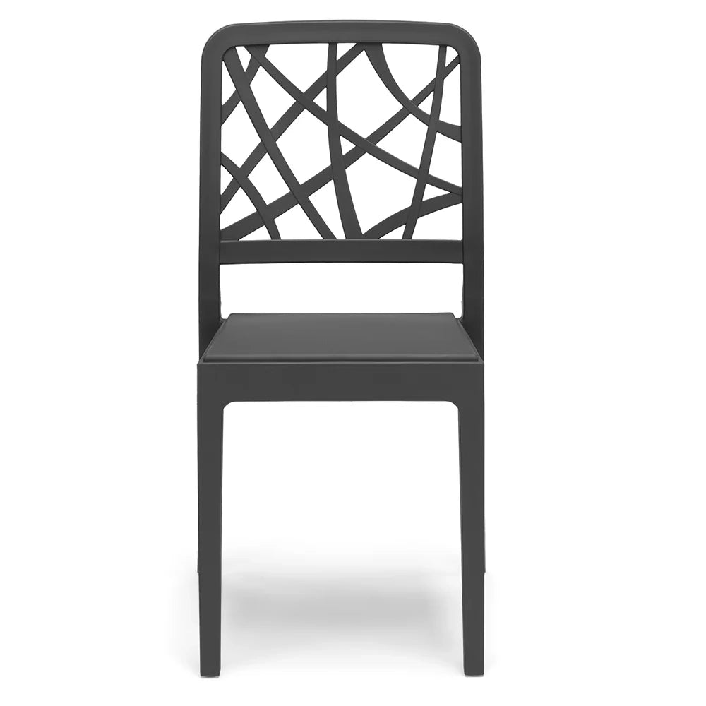 Sedia in polipropilene PENELOPE, impilabile, resistente ai raggi UV, design moderno, ideale per sala da pranzo, cucina, sala d’attesa, bar, ristoranti o giardino, colore Antracite