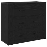 Credenza | Madia | Buffet da pranzo | Armadio da pranzo Rovere Nero 80 x 33 x 70 cm Legno multistrato