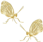 Mini Statua di Farfalla in Oro - Decorazione da Tavolo - 3D - Scultura di Insetto - Oro - Ideale per Dresser e Scrivania