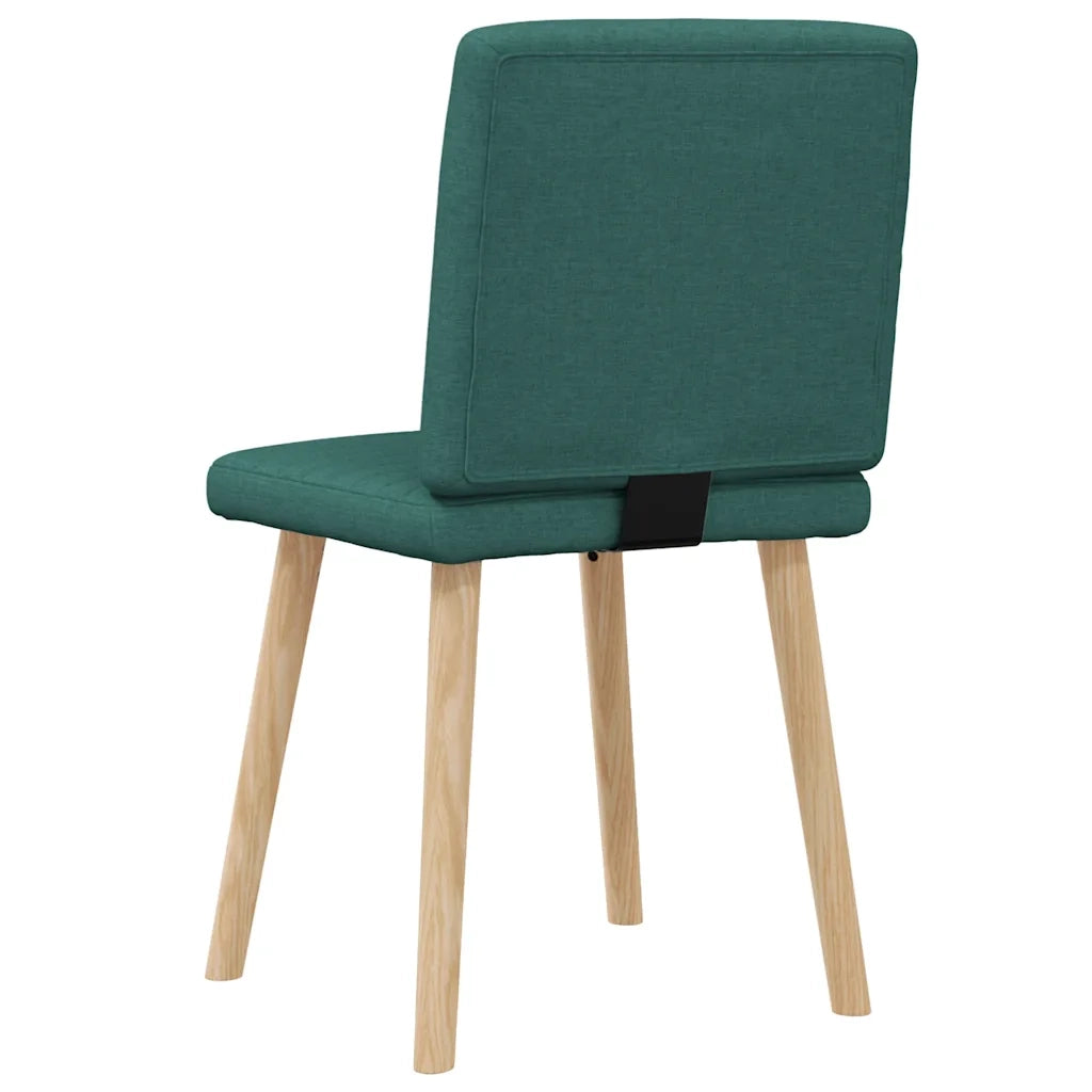 Sedie da Pranzo 2 pz Verde Scuro in Tessuto