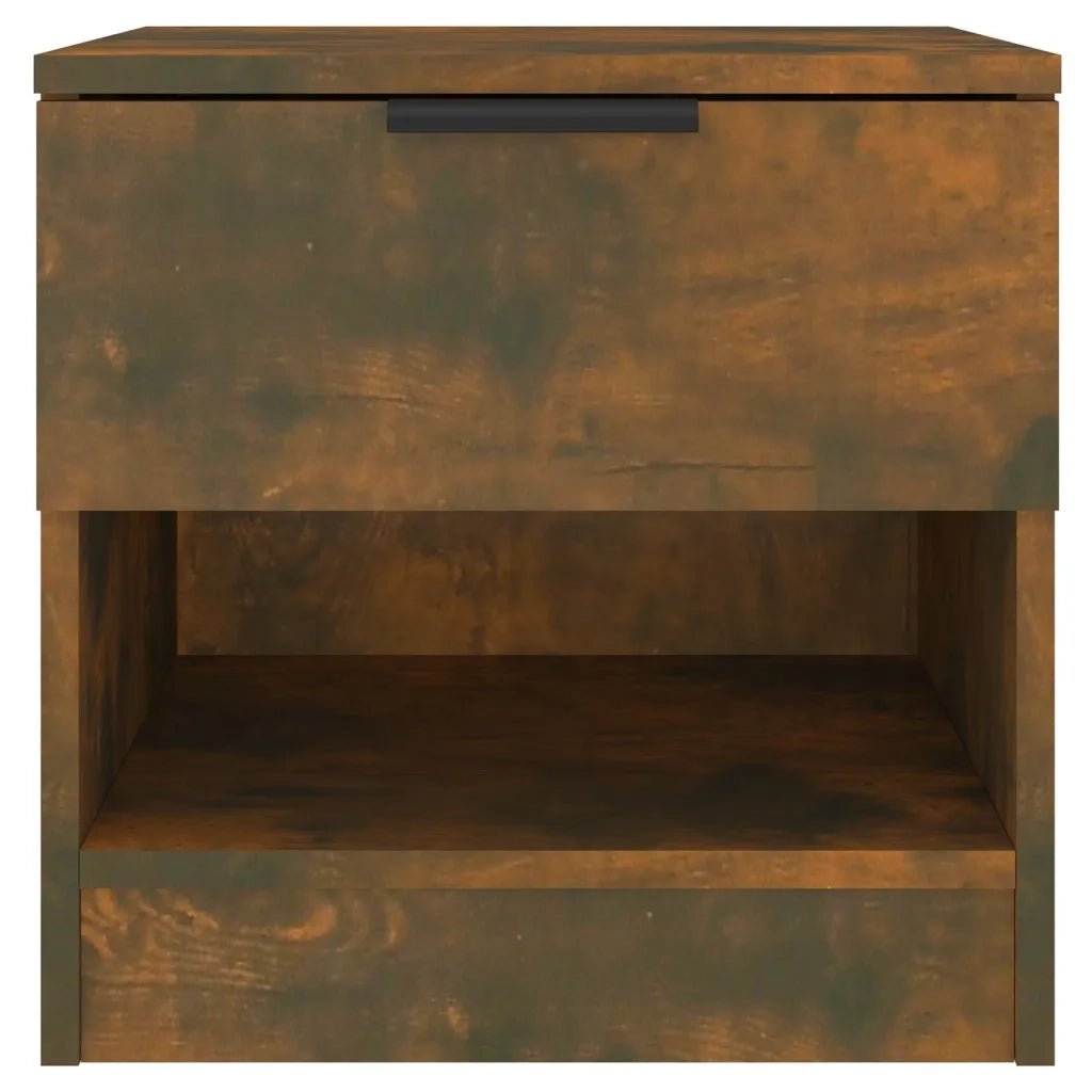 Comodini 2 pz Rovere Fumo in Legno Multistrato 817046
