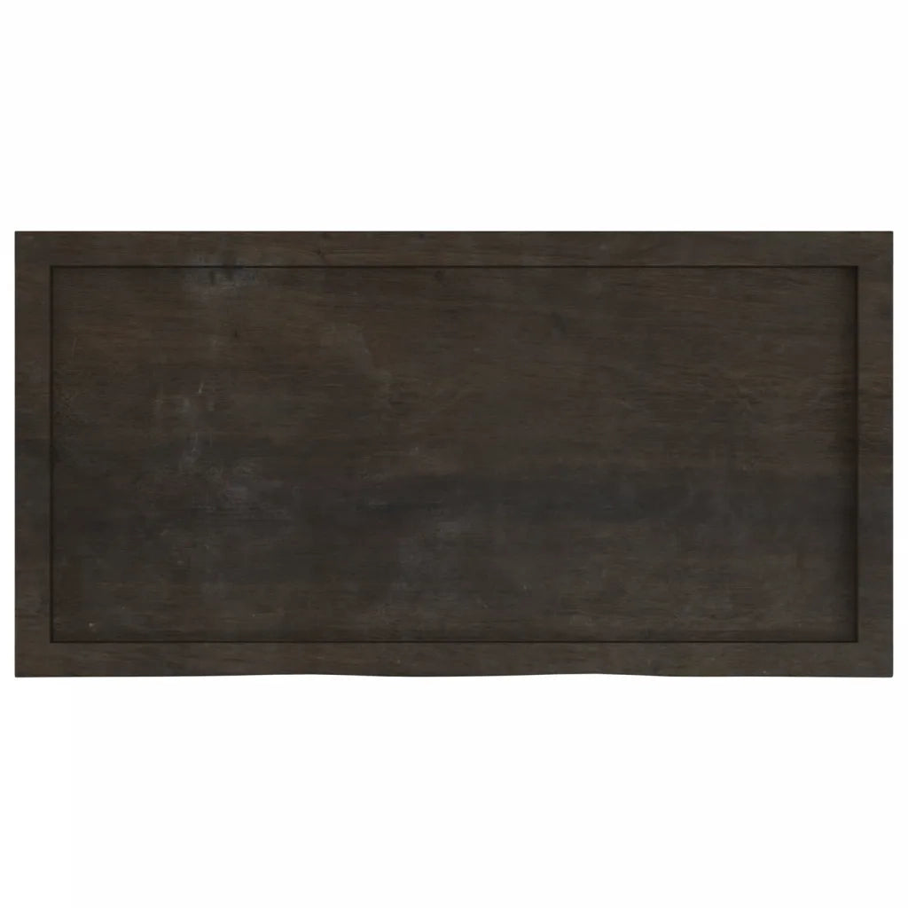 Mensola | Ripiano | Scaffale Marrone Scuro 100x50x(2-4) cm Massello Rovere Trattato