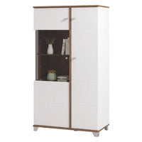 Mobile Espositore Suello, Vetrina 4 Ripiani, 78.5x40x143h cm Bianco