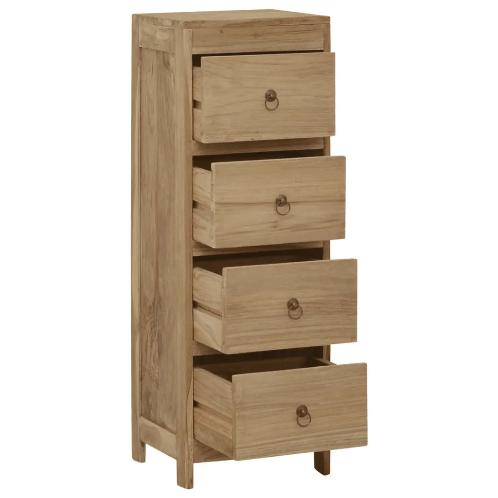 Cassettiera 30x30x90 cm in Legno Massello di Teak cod mxl 77538