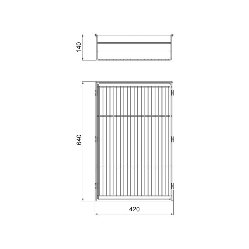 Cassetto organizzatore per armadi e cabine armadio Quartz, 440 (M60), Eco-pelle e legno, Titanio