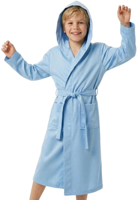 Badia per bambini con cappuccio e tasche, riempimento microfibra, riutilizzabile, pieghevole, leggera e comoda per pelli sensibili