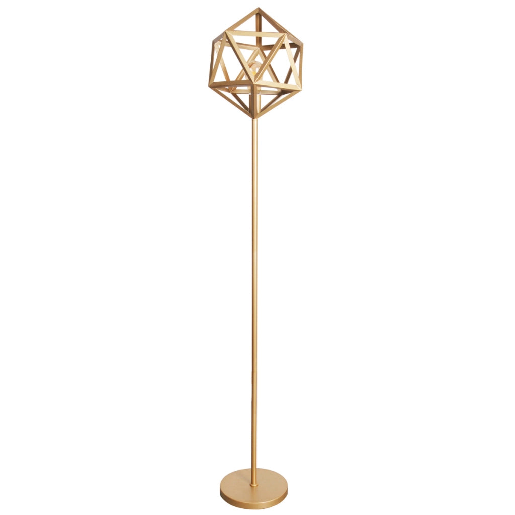 Lampada da terra Polux Denmark in metallo oro E27 165cm