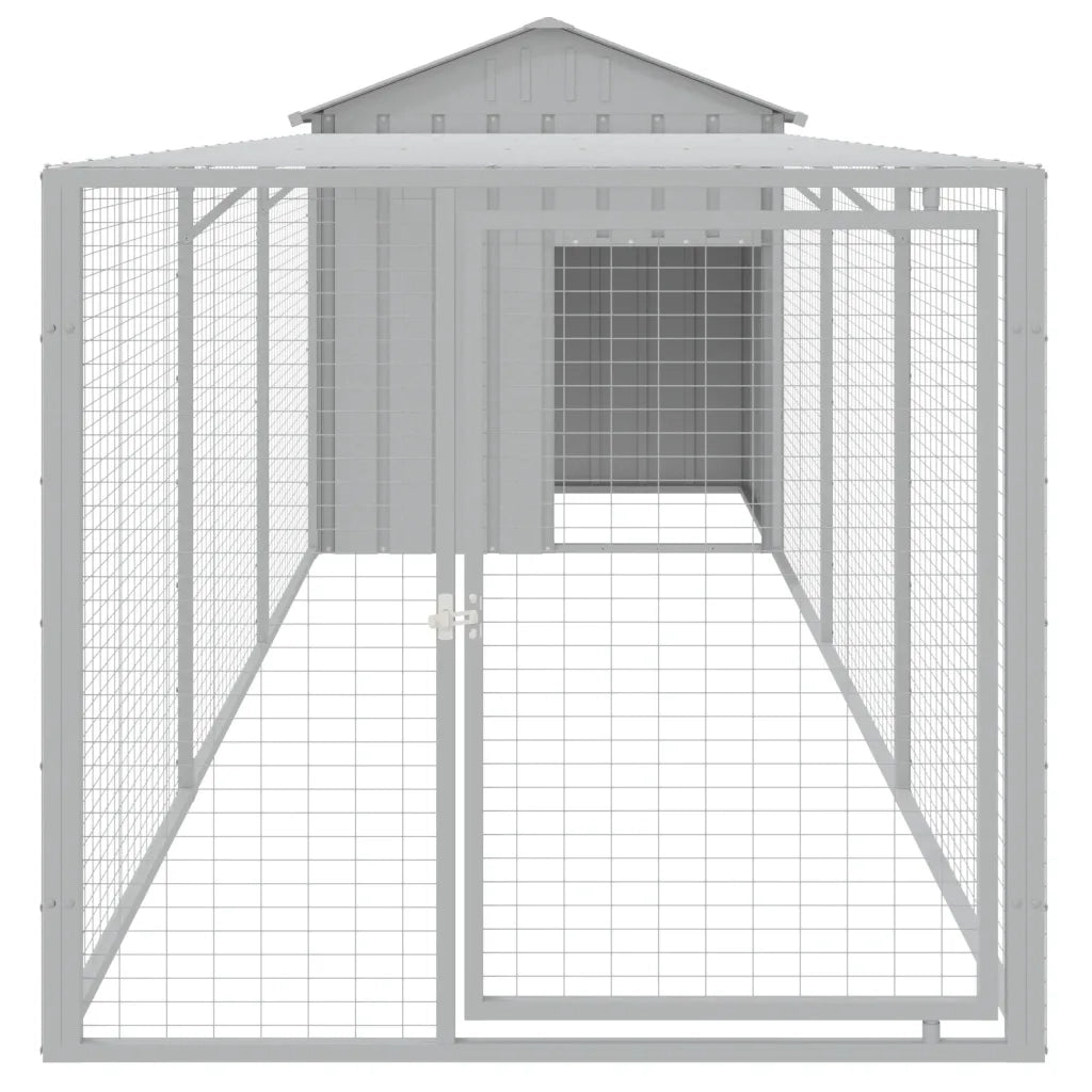 Pollaio Area Corsa Grigio Chiaro 117x405x123 cm Acciaio Zincatocod mxl 69774