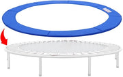 Trampolino con protezione per bordi blu 244 cm – copertura stabile per molle