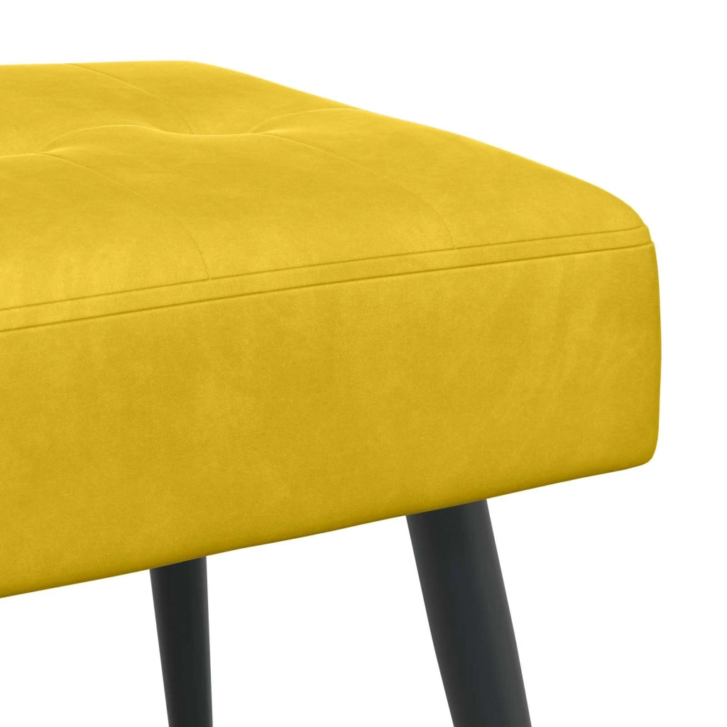 Panchina con bottoni imbottiti Giallo 60 x 40 x 45 cm Velluto 42038508