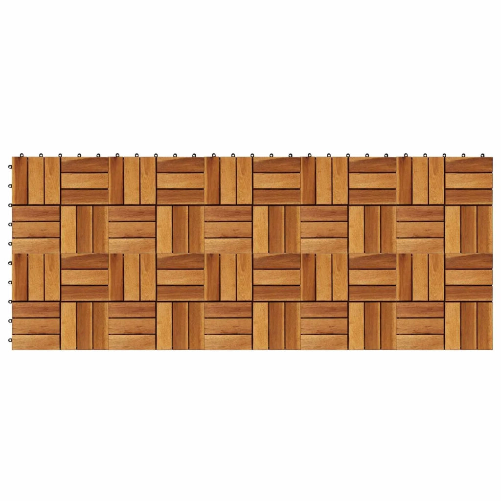 Piastrella per Decking 10 pz Marrone 30 x 30 cm CFW8127930
