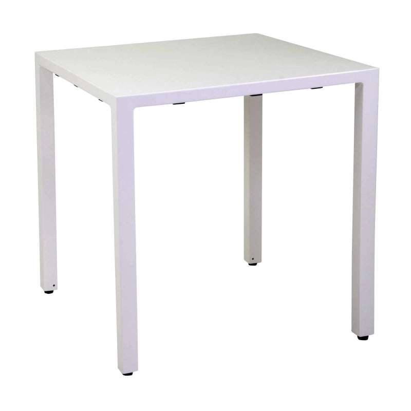 Tavolo alluminio regolabile Alma biancoquadro cm 70x70h75