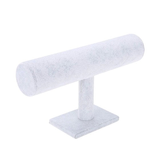 Organizzatore di Collane a T-Bar - Compacto - Materiale PU morbido per Oreficeria e Cinturini - Ideale per Signore - Design Moderno