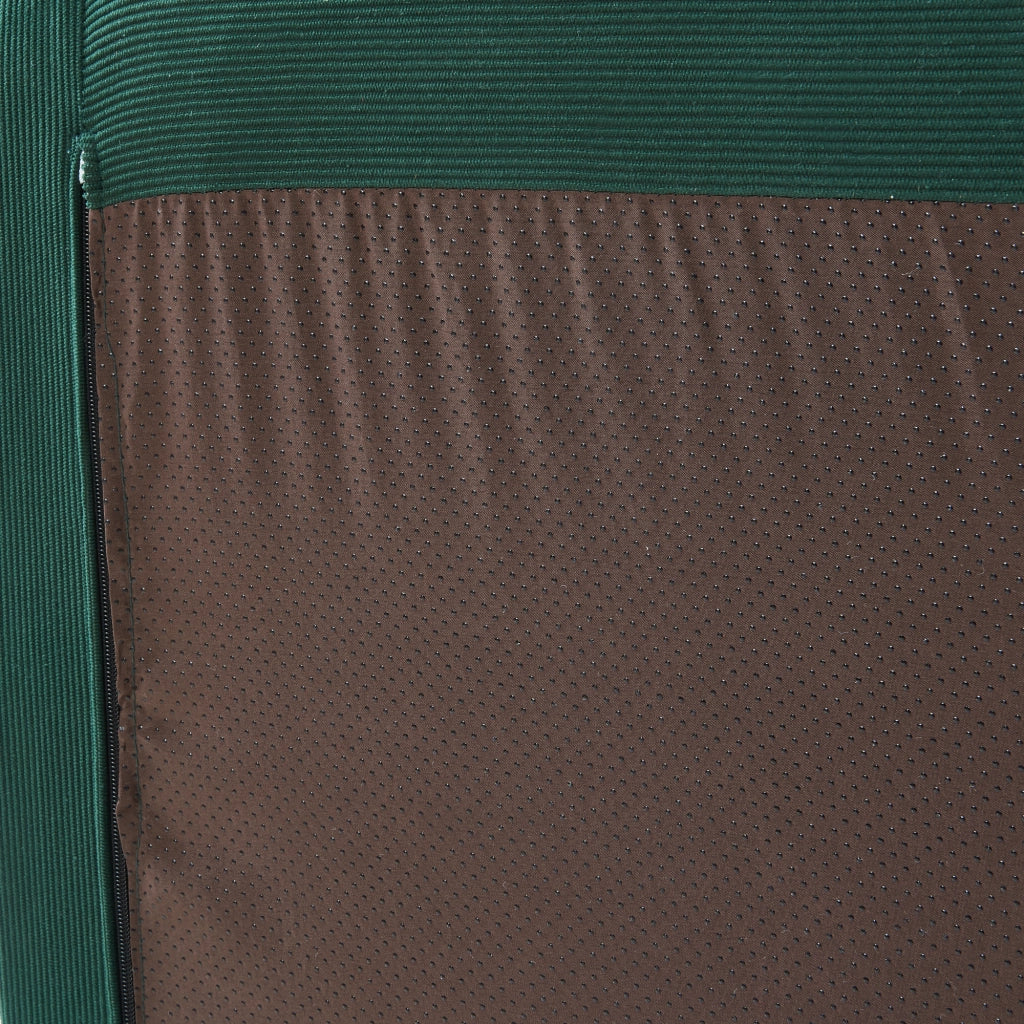 Pouf Poggiapiedi Kodsø Imbottito in Velluto a Coste 35x80x65 cm - Verde [en.casa]