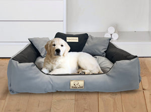 AIO FACTORY 130x105 cm KINGDOG Cuccia per cani impermeabile personalizzabile Grigio scuro