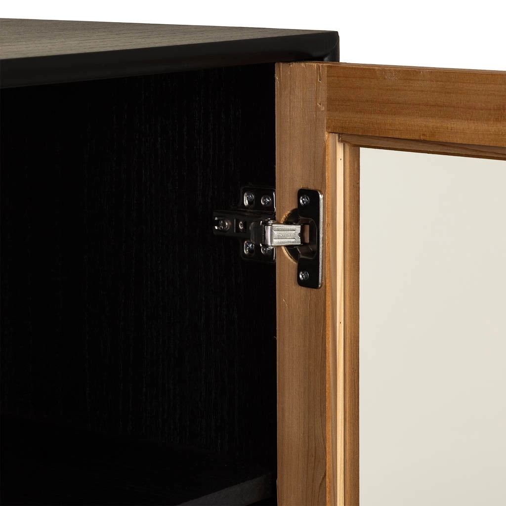 Credenza in legno di recupero marrone 100x40x135h cm