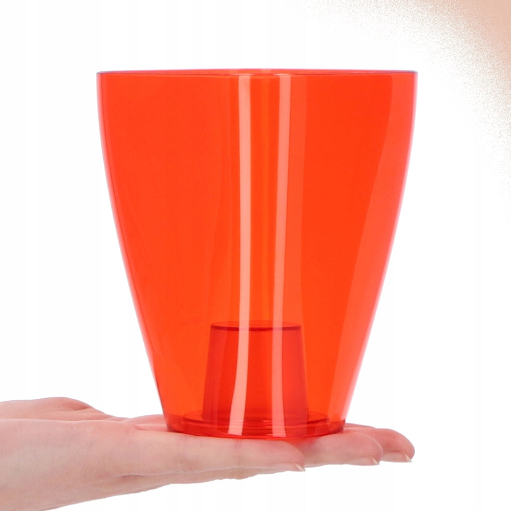 Vaso da fiori KADAX per orchidee, in plastica, rosso, resistente, 13 cm