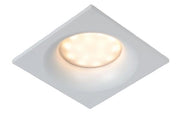 Faretto da soffitto Lucide Ziva quadrato bianco GU10