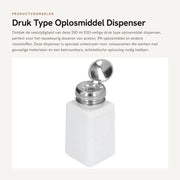 Dispensatore di solvente a pressione - Antistatico - Fusto di solvente sicuro - Bianco - Ideale per l'acetonato - Modello senza marchio - Capacità 1L - 1 litro - 1000 ml