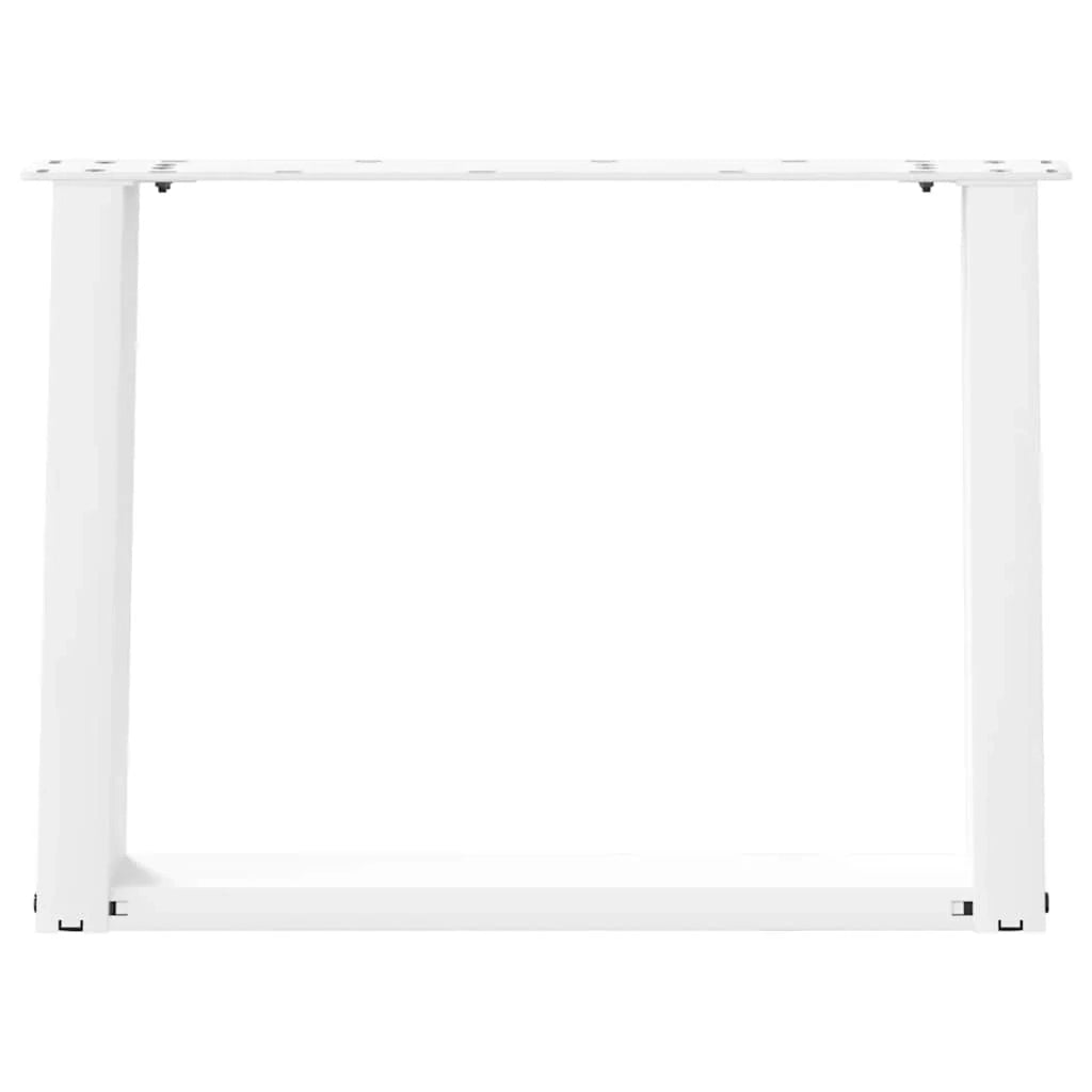 Set di 2 gambe regolabili per tavolino da caffè a forma di U 60 x 43 cm design moderno acciaio bianco 02_0057053